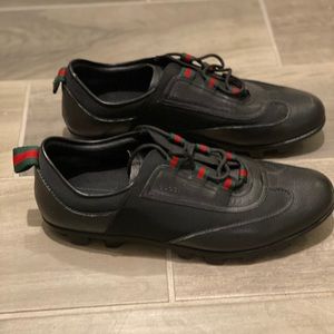 GUCCI 147537 Mens Leather & Canvas Sneakers sz 11